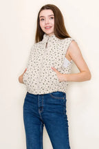 For Keeps Sleeveless Floral Print Vest