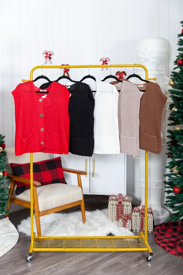 Buttoned And Cozy Sweater Vest