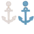 Raffia Anchor Shaped Earring