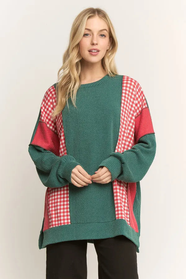North Pole Plaid Top