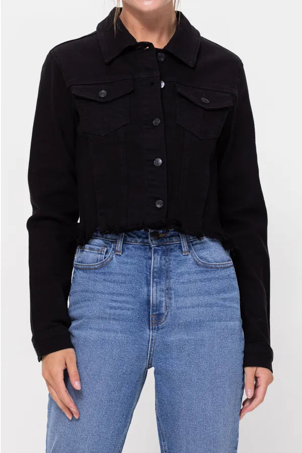 Uneven Balance Cello Denim Jacket