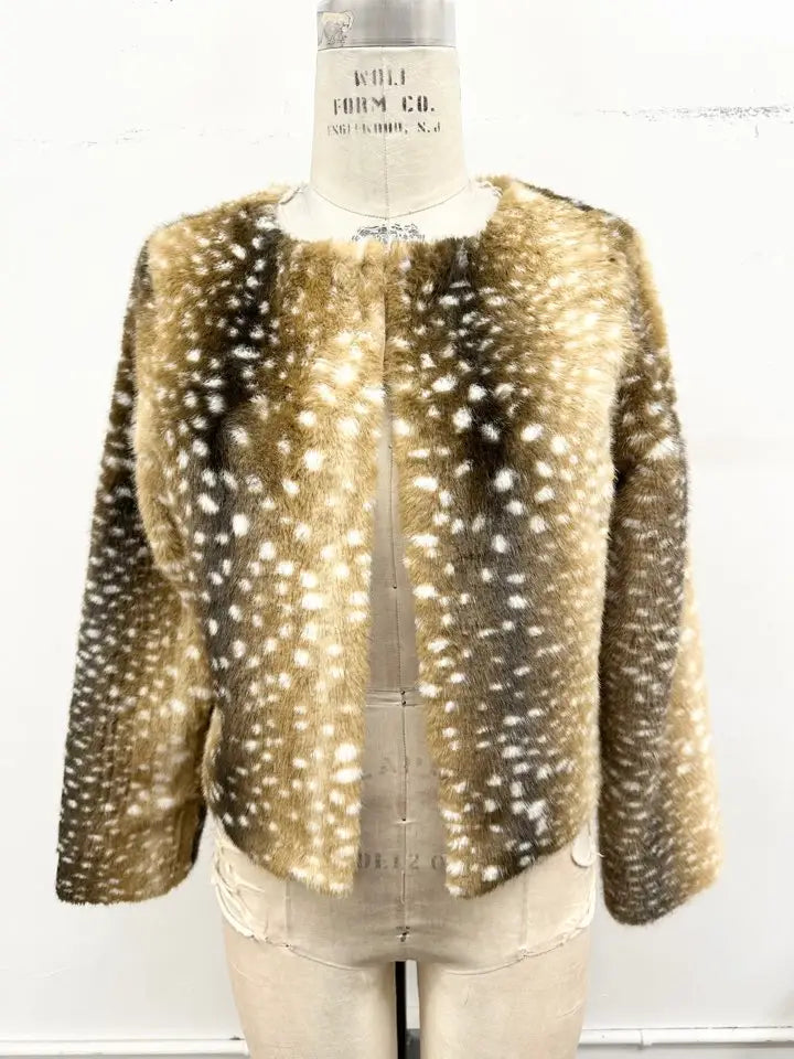 Fall Fawn Spot Fur Jacket