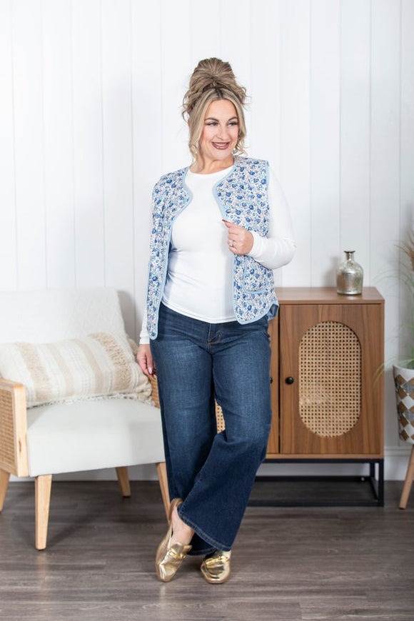 Light Layers Floral Vest