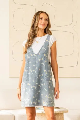 Sunny Bloom Denim Dress