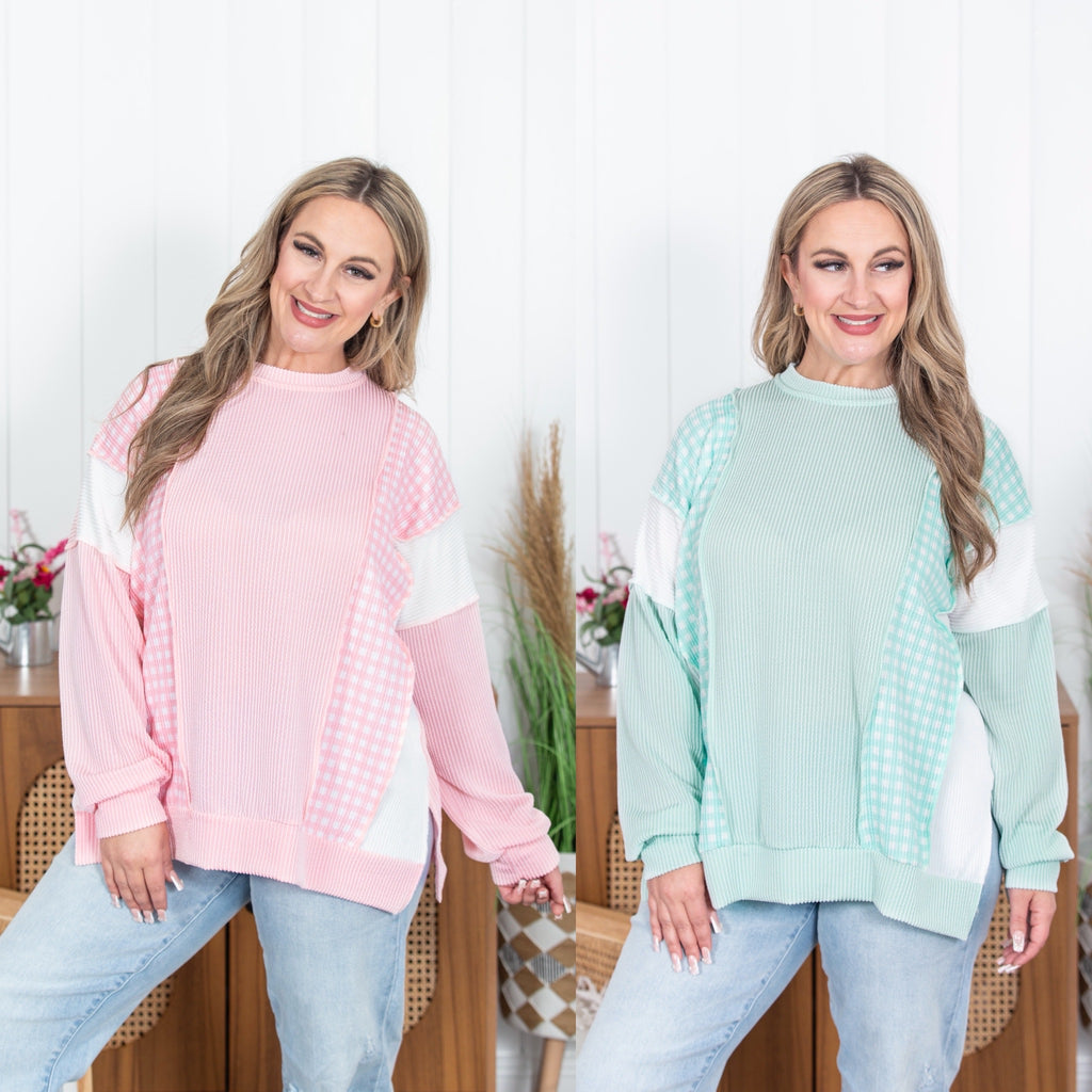 Springtime Plaid Top