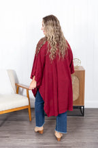 Flowy Draped Poncho Top