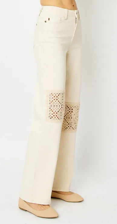 (2 Colors)The Crystal Crochet Judy Blue Jeans
