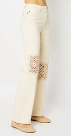 (2 Colors)The Crystal Crochet Judy Blue Jeans