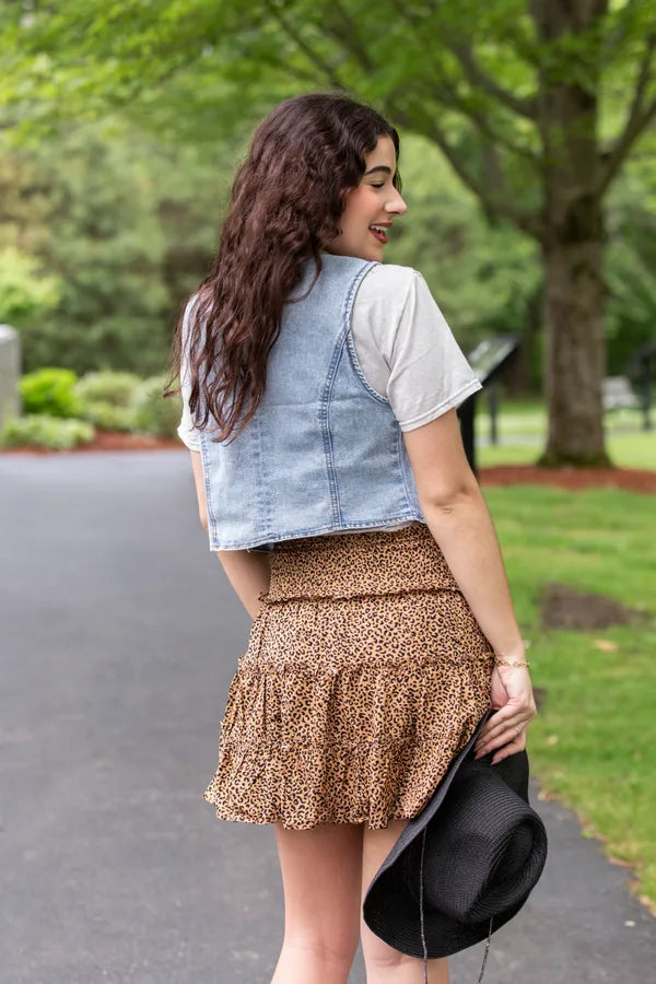 On Her Game Denim Vest