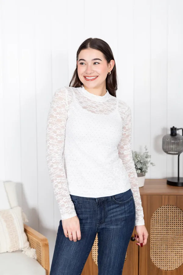 Enchanted Sparkle Lace Top