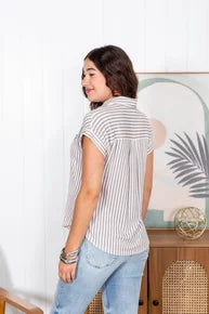 Driftwood Button-Up Top