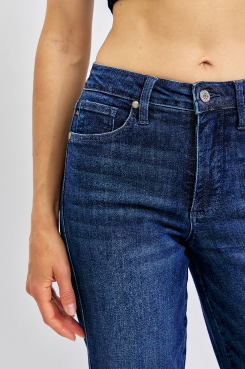 The Tara Mid Rise Tummy Control Judy Blue Jeans