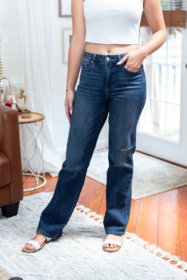 The Tara Mid Rise Tummy Control Judy Blue Jeans