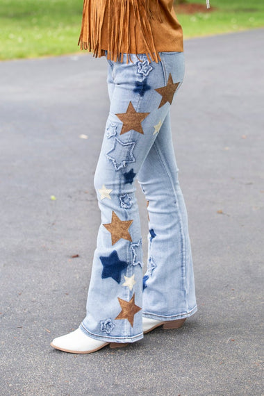 Oli And Hali Star Patchwork Jeans