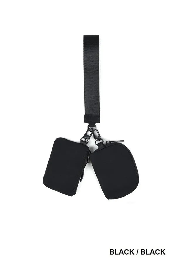 DUAL POUCH WRISTLET WALLET