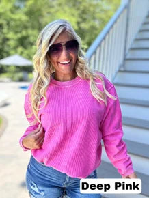 Essential Luxe Corded Sweatshirt