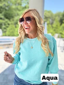 Essential Luxe Corded Sweatshirt