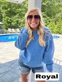 Essential Luxe Corded Sweatshirt