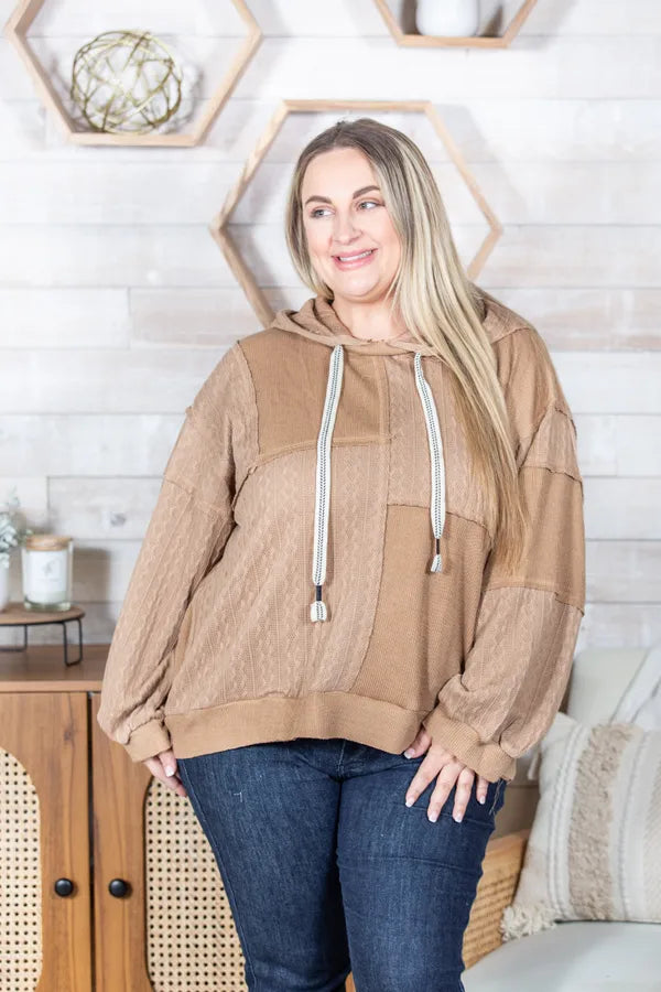 Lets Talk Texture Hooded Top
