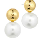 LYLA PEARL AND BALL EARRINGS