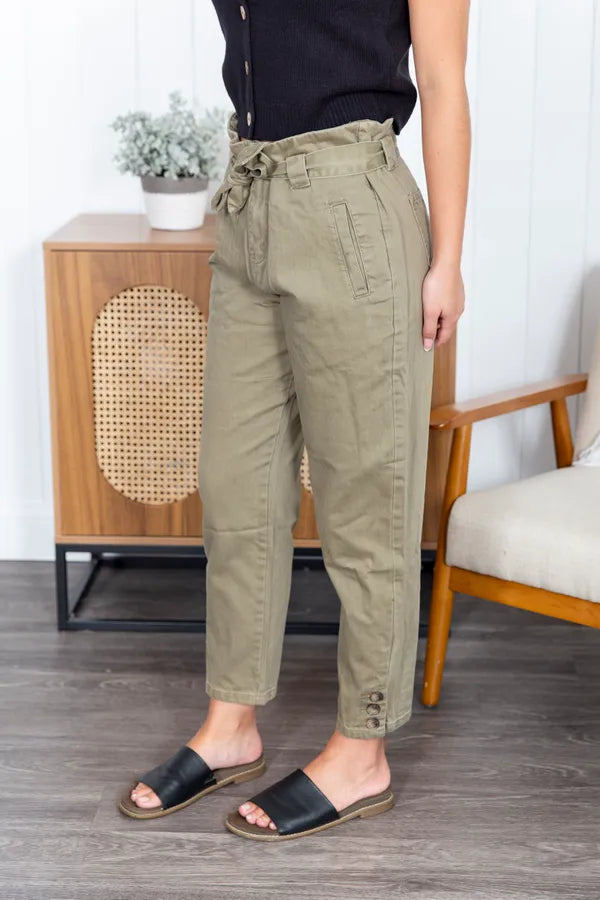 Get Back To Me Belted High Waist Pants