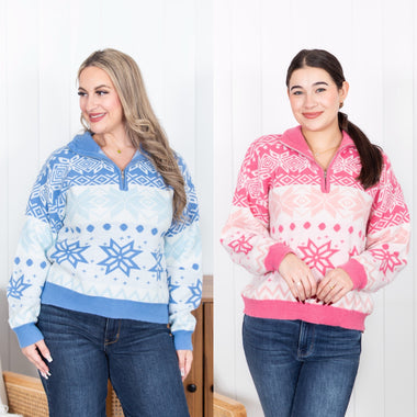 Sweet Snowflakes Half Zip
