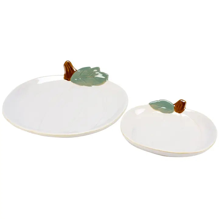 White Pumpkins Plate Set