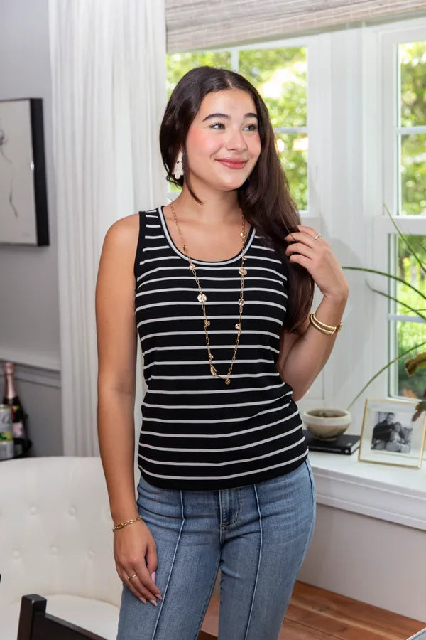 All Set Striped Tank Top