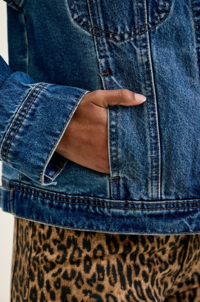The Celine Rigid Magic Judy Blue Trucker Denim Jacket