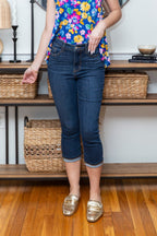 The Ariana Judy Blue Capri Jeans