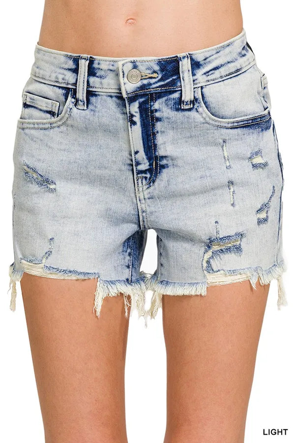 Southern Destination Zenana Denim Shorts