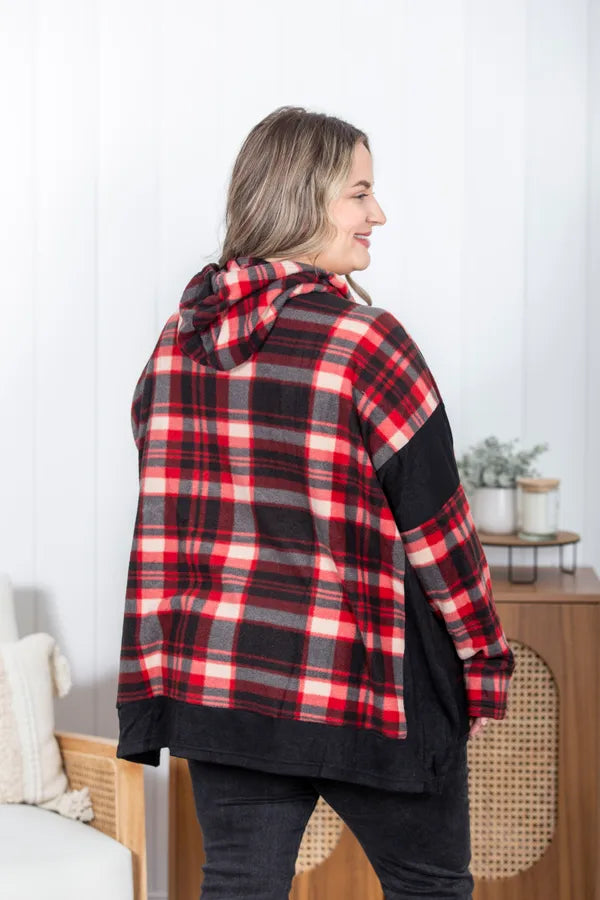 Living In Plaid Hoodie