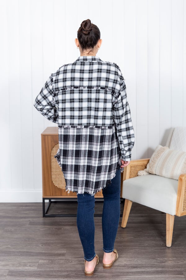 True Representation Plaid Shacket