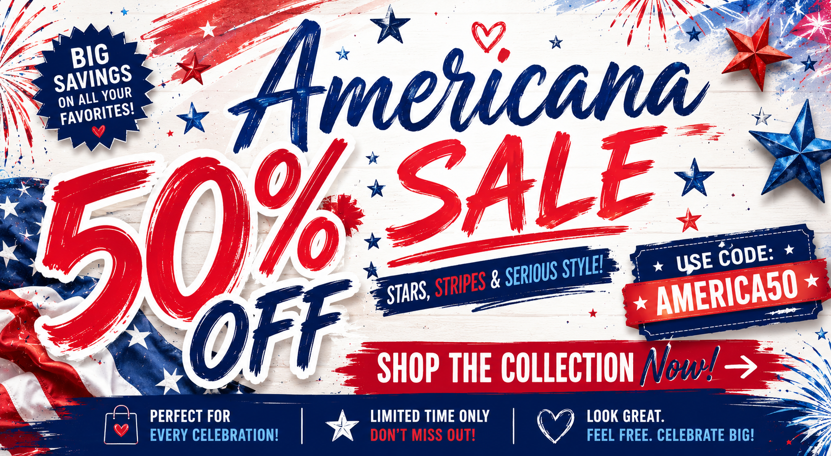 50% Off Americana Sale