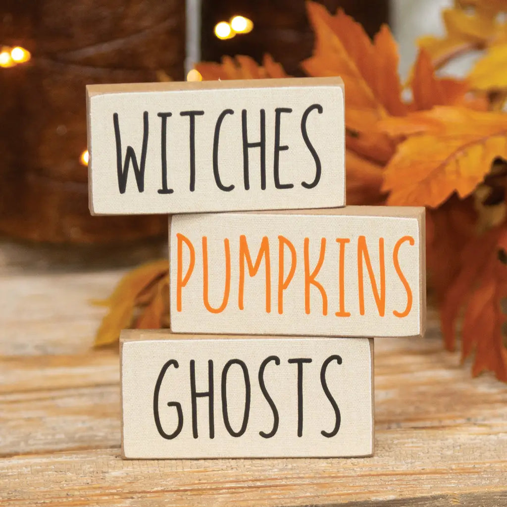 Halloween Words Mini Block