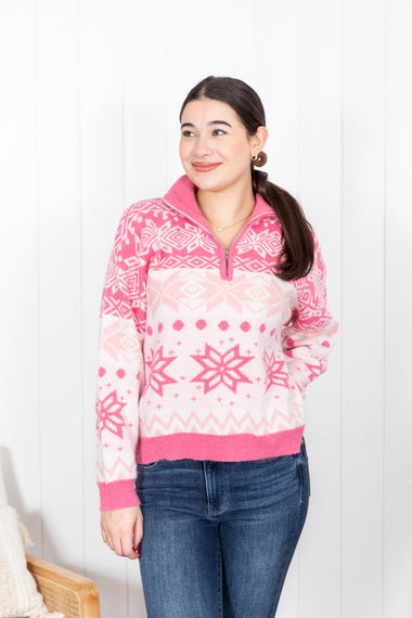 Sweet Snowflakes Half Zip - 0