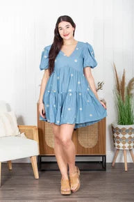 Daisy Denim Romper