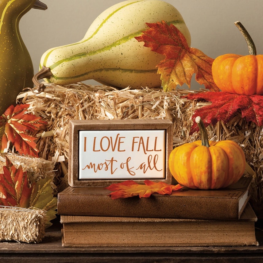 I Love Fall Most Mini Box Sign