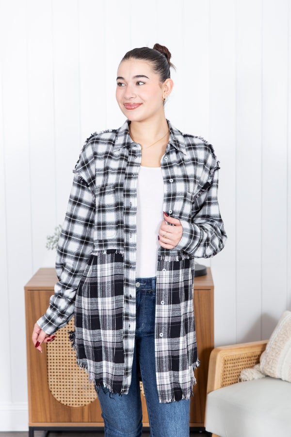 True Representation Plaid Shacket