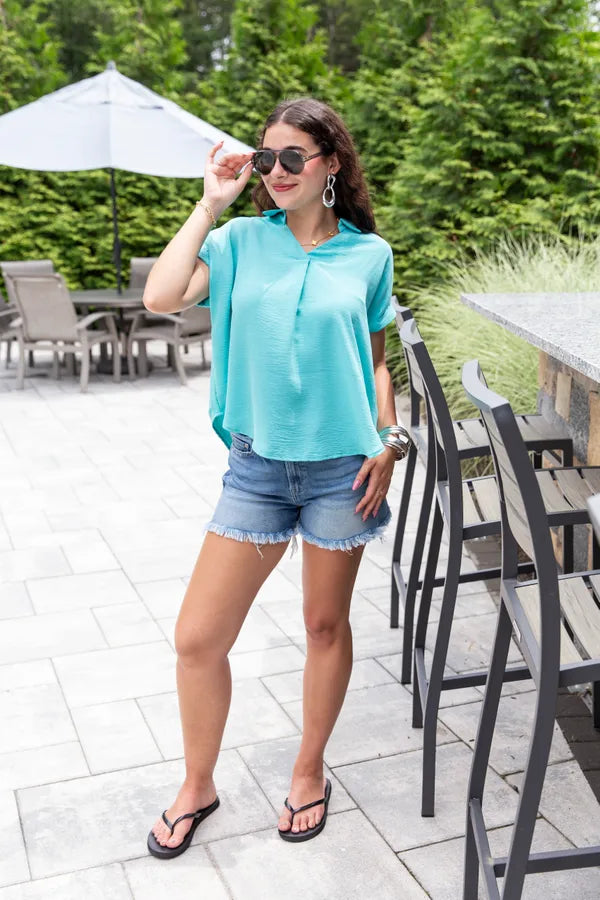 Real Karma Collared Top
