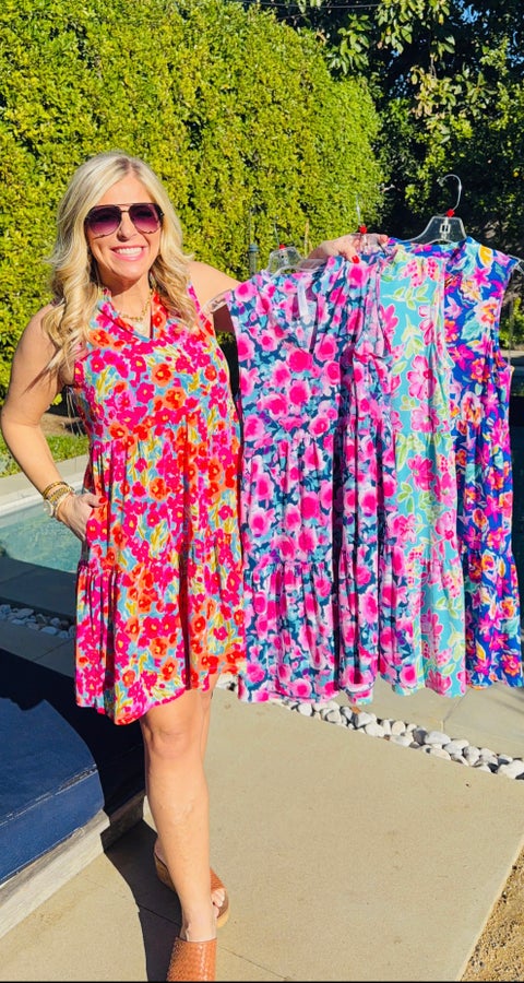 Liz Printed Tiered Dress