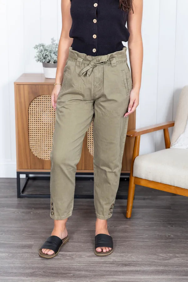 Get Back To Me Belted High Waist Pants