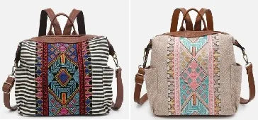 Lexie Aztec Backpack Satchel