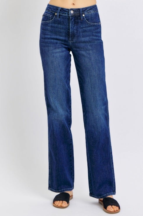 The Tara Mid Rise Tummy Control Judy Blue Jeans