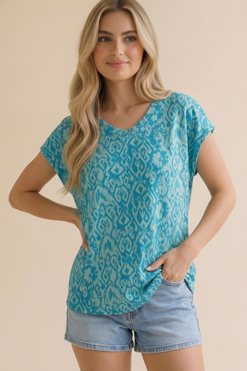Island Escape Printed Top