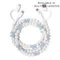Beaded Phone Charger Whimsy Blue