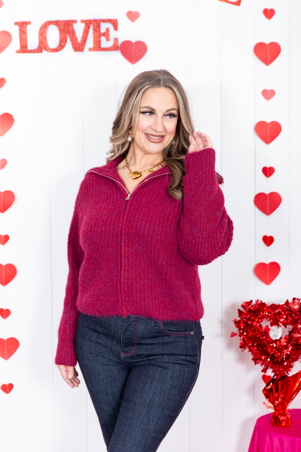 The Darling Zip Up Sweater