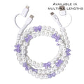 Beaded Phone Charger Whimsy Purple