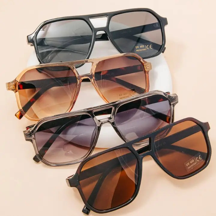 Acetate Square Sunglasses Set