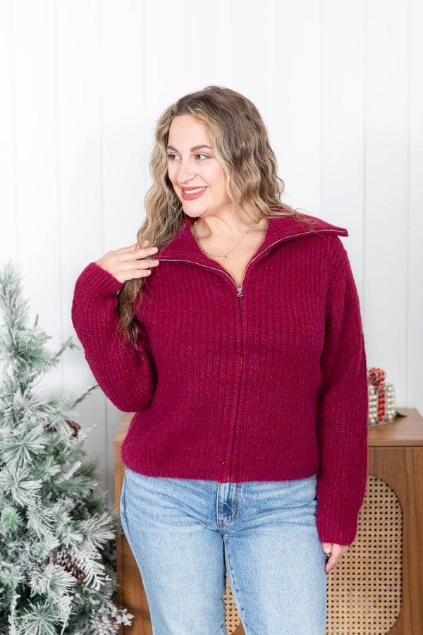 The Darling Zip Up Sweater